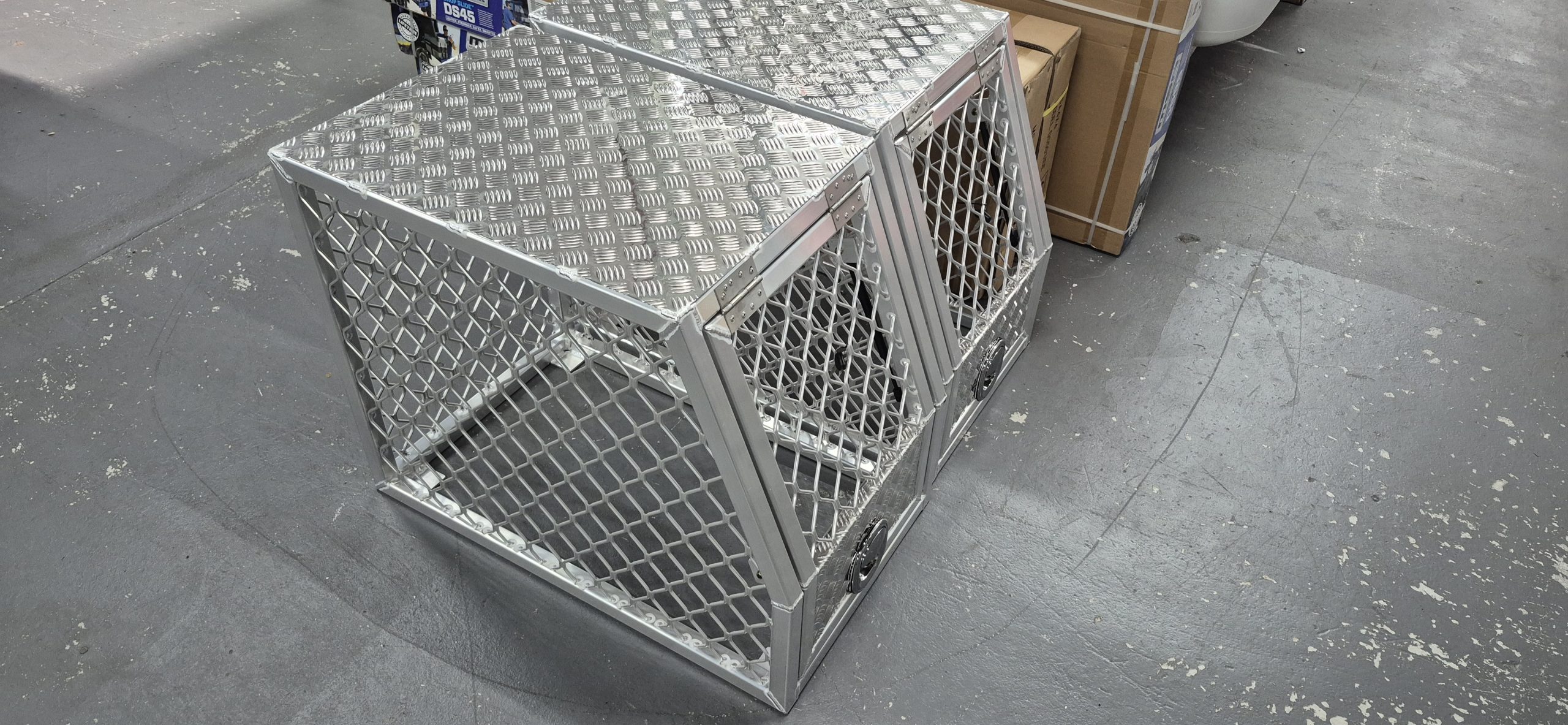Dog Cage Half Size - Aluminium Australia Made - Image 2
