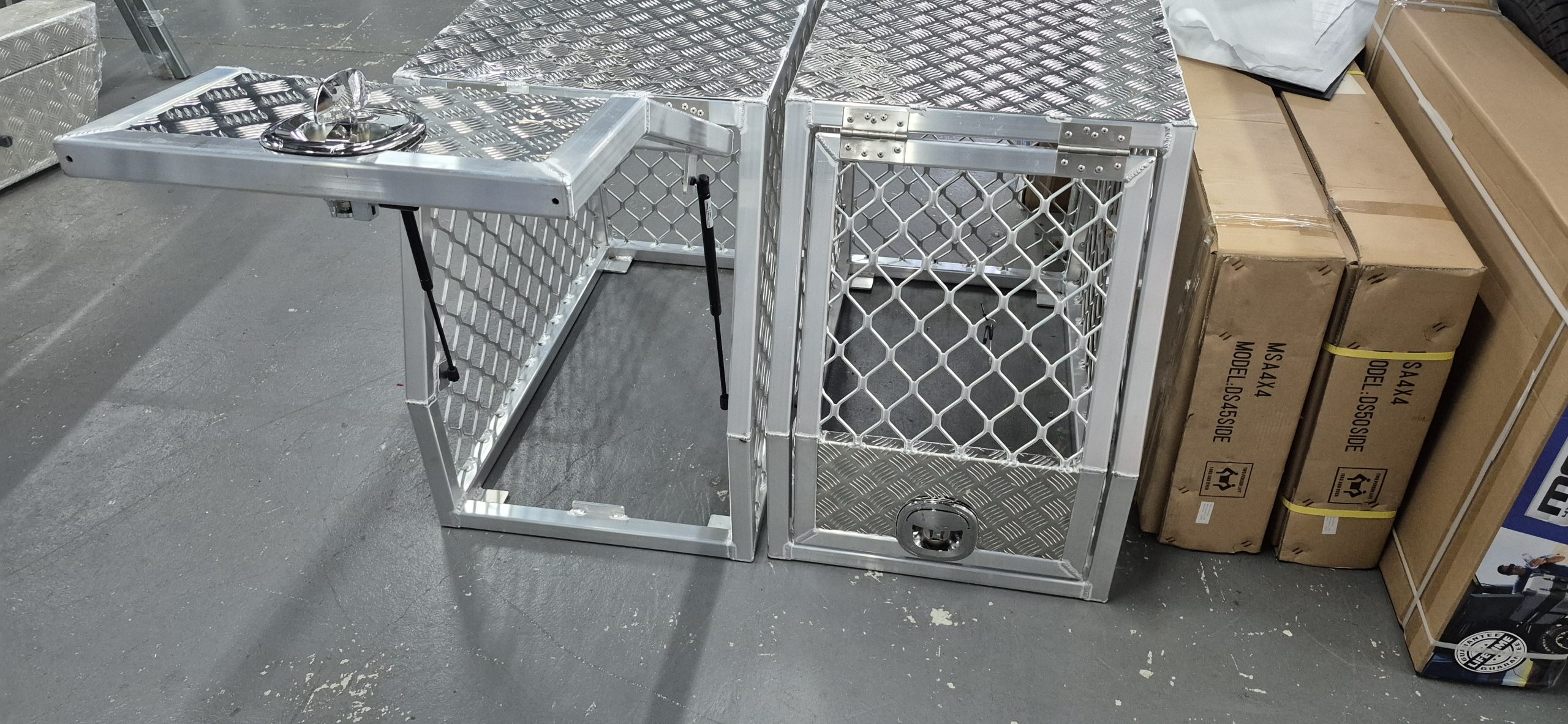 Dog Cage Half Size - Aluminium Australia Made - Image 4