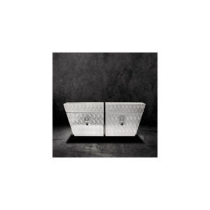 Checkerplate 1000mm Long Undertray Toolbox L & R Pair