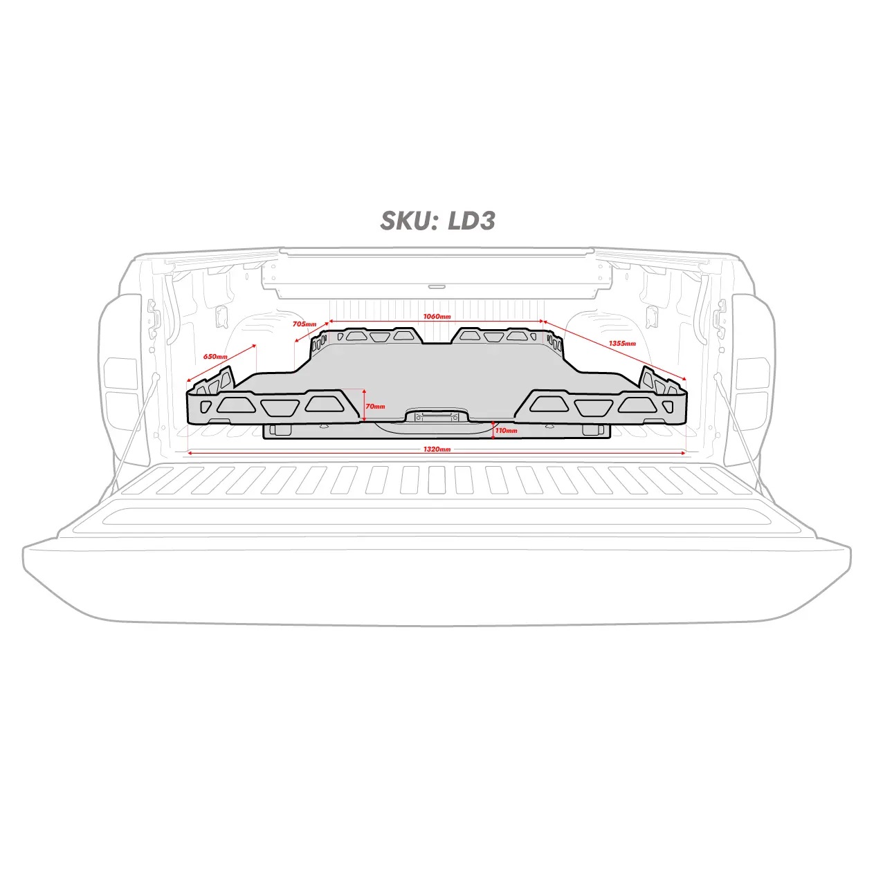 HSP Load Slide / Cargo Slide - LDV T60 2018-onwards Dual Cab - Image 7