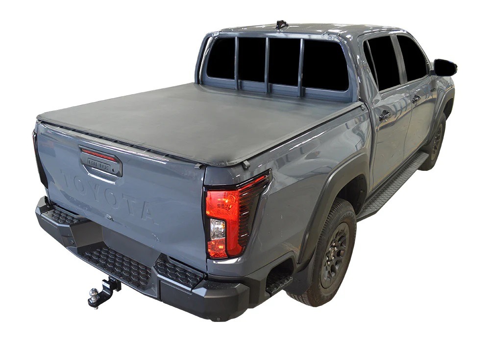 TOYOTA HILUX N90 11/2025 onwards DUAL CAB CLIP ON SOFT TONNEAU COVER WITH HEADBOARD BARS Free Shipping - Image 2